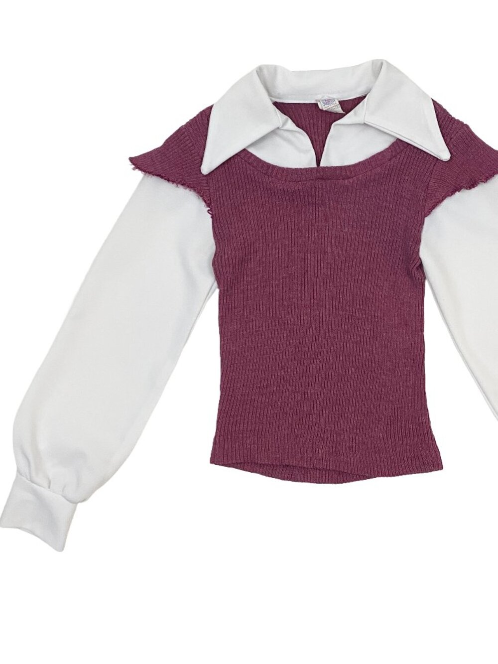 True Vintage layered collared blouse